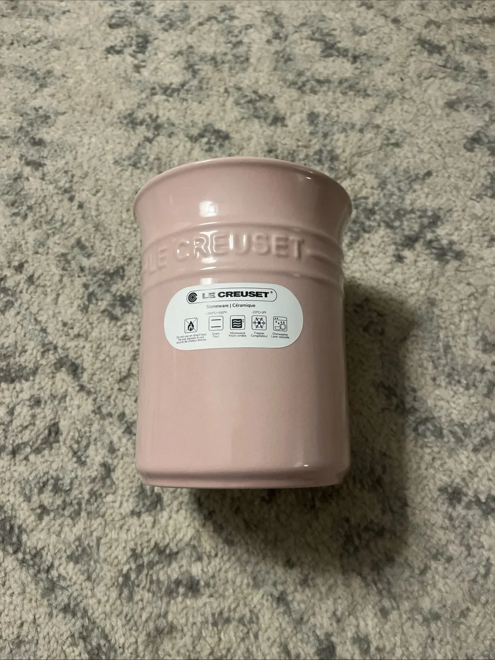 Le Creuset Pink Stoneware Utensil Holder Crock